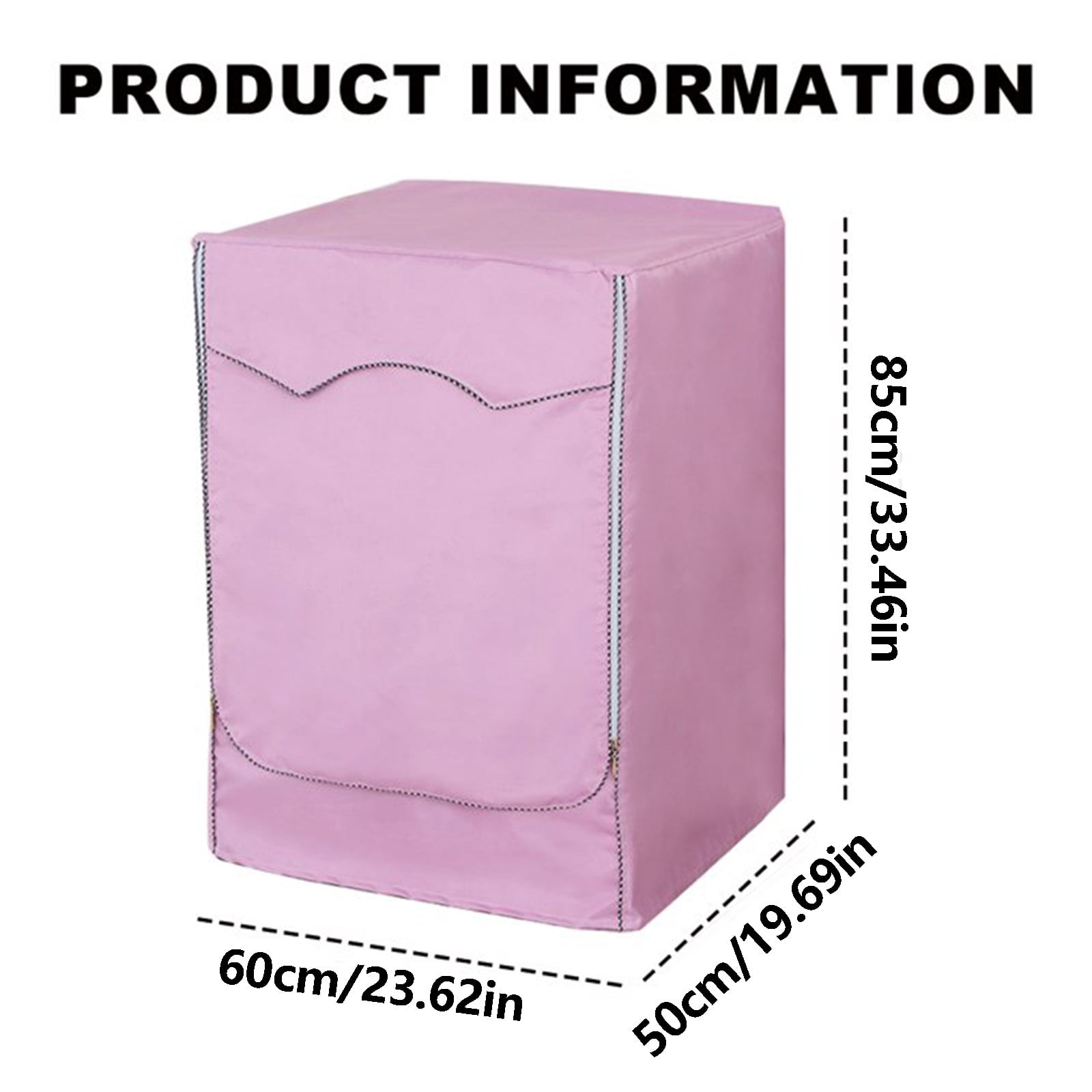 SLUOHZXI 1Pack Washer and Dryer Covers, Portable Washer Cover with Zipper Design Dustproof Waterproof Laundry Covers for Washer and Dryer, Washing Machine Cover Fit for Most Top Load Machine(Pink)