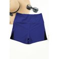 thumbnail image 1 of ABPHQTO Shorts de baño de mujer con patchwork recortado de malla azul, 1 of 5