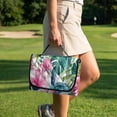 thumbnail image 4 of Yuyamidu Pink Hibiscus Golf Cart Seat Covers Palm Leaves Golf Cart Seats Towel Blanket with 4 Front Pockets Tropical Golf Cart Rear Seat Covers for Club Car and More 2-Seats Carts, 4 of 8