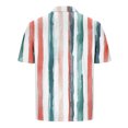 thumbnail image 4 of Blusa y camisa de manga corta con cuello vuelto para hombre, informal, de moda, de color liso, con botones, solapa y hebilla de gancho, camiseta de manga corta de poliéster para hombre., 4 of 5
