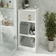 thumbnail image 5 of Palace Imports 100% Solid Wood 16.5" Bathroom Cabinet with Adjustable Shelves, White, 5 of 6