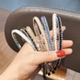 thumbnail image 3 of Nueva diadema con cuentas de cristal de tres hileras, 3 of 5