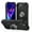 Black, variant on TECH CIRCLE Rugged Case for iPhone 15 6.1" 2023 - Shockproof Hard Plastic Durable Silicone Shell Cover with Sturdy Kickstand /Phone Ring Holder [Comptiable with MagSafe] Protective Case, Red Blue