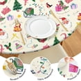 thumbnail image 4 of Beige Christmas Santa Pattern Round Fitted Tablecloth with Elastic Edge,Dining Table Cover Waterproof,Outdoor Round Tablecloth for Camping,Dining,Indoor and Outdoor, 4 of 7