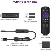 Roku Streaming Stick 4k HDR Dolby Streaming Media Player with Voice Remote, Disney+ and Prime Video
