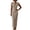 Khaki, variant on TEAJOPSUU Women's Dresses Slim Fitted V Neck Cap Sleeve Dresses Formal Business Wedding Guest Party Maxi Dress Blue