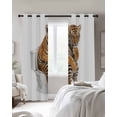 thumbnail image 4 of Funny Tigers Blackout Curtains for Bedroom Living Room Darkening Curtains 84 Inch Length 2 Panels Set Cute Art Fun Lovely Animals on Toilets Window Curtain Window Treatment Grommet Drapes 52"x84", 4 of 9