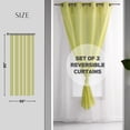 thumbnail image 5 of Evideco French Home Goods Robin Green Robin Grommet Sheer Curtain Panel Pairs Curtains, 55 in x 55 in (2 Panels), 5 of 6