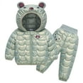 thumbnail image 5 of CSChome 2PCS Infant Baby Boys Girls down Cotton Jacket Outfit Toddler Winter Puffer Cotton Jacket Pant Sets Snowsuit Warm Two-Piece Set 12M-5Y, 5 of 7