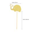 thumbnail image 3 of Elephant Topper for Cake Decoration with 24Pcs Golden Picks Set, 3 of 3