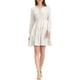 thumbnail image 2 of INSPIRE CHIC Vestido Mini de Manga Abullonada con Cuello en V y Volantes de Puntos Suizos Blanco S, 2 of 6