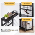 thumbnail image 2 of EnHomee 39.4“ WDesk with Power Outlets & Hutch Homing Desk for Small Space Computer Desk with Storage Shelves，Black, 2 of 7