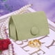 thumbnail image 1 of Mini caja de terciopelo para anillos, joyas, pendientes, collares, almacenamiento con botón a presión, compacta para mujeres y niñas, bolsa de joyería Verde, 1 of 8