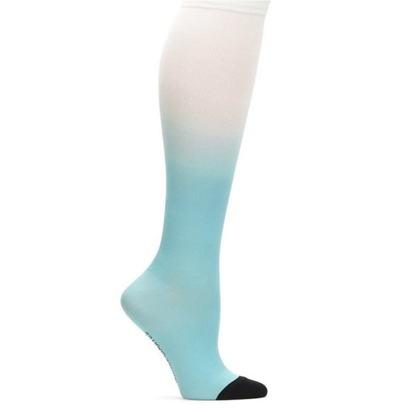 Nurse Mates Compression Socks Seamless 360° Color: Ombre Aruba Turquoise, Size: 9-11