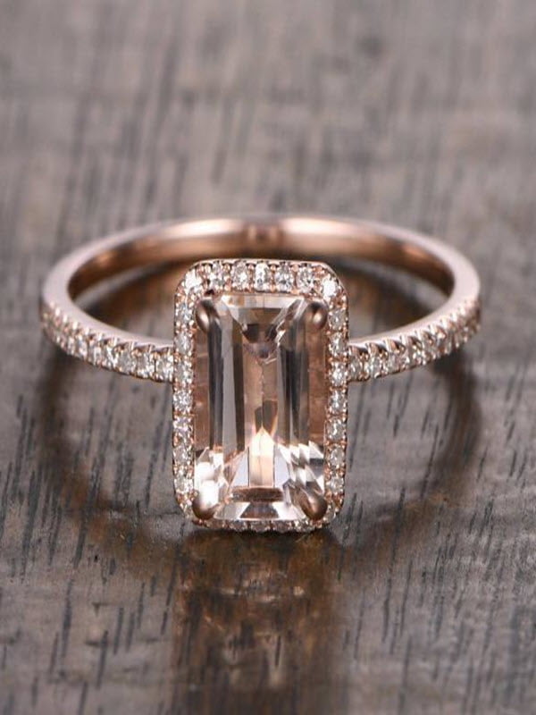 morganite and diamond