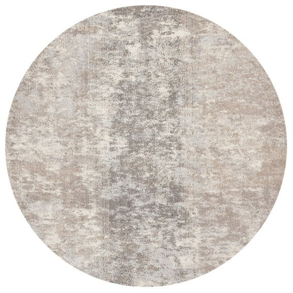 SAFAVIEH Madison Flowers Vintage Abstract Area Rug, Grey/Beige, 8' x 8' Round