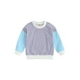 thumbnail image 1 of FOCUSNORM Chandails pour Enfants Filles Garçons à Rayures Contrastées Col Rond Manches Longues Chandails 3T 4T 5T 6T 7T 8T Vêtements pour Tout-Petits Hauts d'Automne, 1 of 7