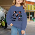thumbnail image 2 of CPNG Girls and Boys Christmas Sweatshirt Cute Printed Crewneck Long Sleeve Pullover Sweatshirts Casual Daily Pullover Top, 2 of 5