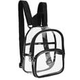 thumbnail image 3 of Yellow Compact Transparent PVC Backpack with Dual Shoulder & Handheld Straps - Ideal for Students, Outdoor Sports, Stadium Events & Travel - High-Visibility Design for Easy Access to Essentials -, 3 of 5