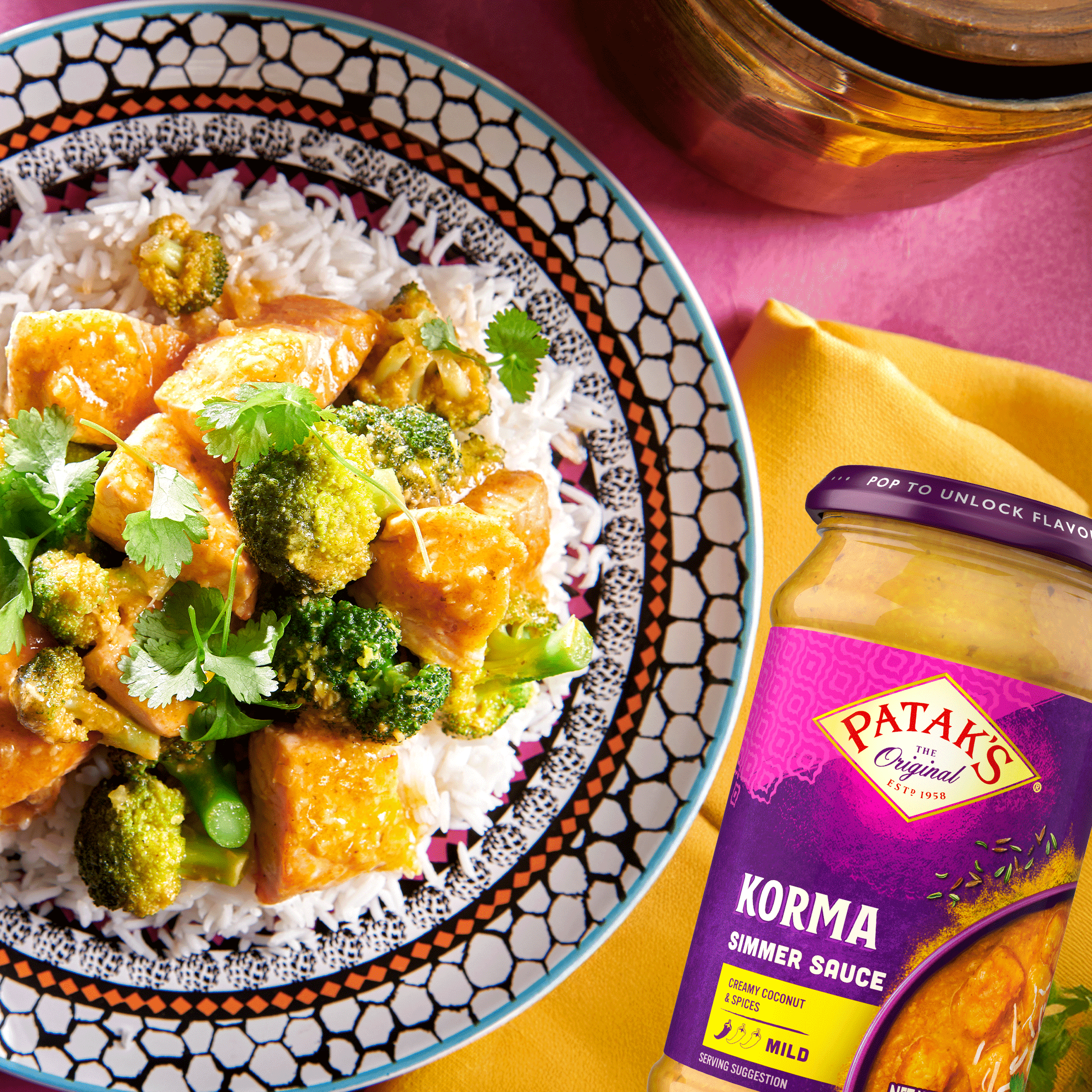 (6 pack) Patak's Korma Simmer Sauce, 15 oz