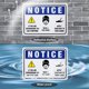 thumbnail image 5 of Paquete de 2 señales de advertencia de prevención de la gripe de 7 x 10 pulgadas, aluminio de 40 milésimas, señales de aviso de uso de mascarilla y aplicación de desinfectante, 5 of 7