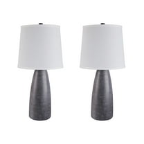 Signature Design by Ashley Contemporary Shavontae Table Lamp (Set of 2)  Gray