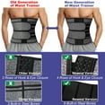 thumbnail image 5 of QRIC Mens Workout Waist Trainer Neoprene Corset Sauna Sweat Trimmer Cincher Slimming Belly Shapewear with Double Straps, 5 of 6
