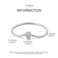 thumbnail image 5 of MULA European 925 Sterling Silver CZ Heart Clasp Snake Bracelet for Charms Women Jewelry, 5 of 6