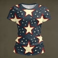 thumbnail image 5 of KDDYLITQ 250th Anniversary Usa Shirts for Women Causal American Flag Short Sleeve Tops 4th July Red White and Blue American Birthday Blouses Usa Flag Fashion Crew Neck Tees Navy M, 5 of 8