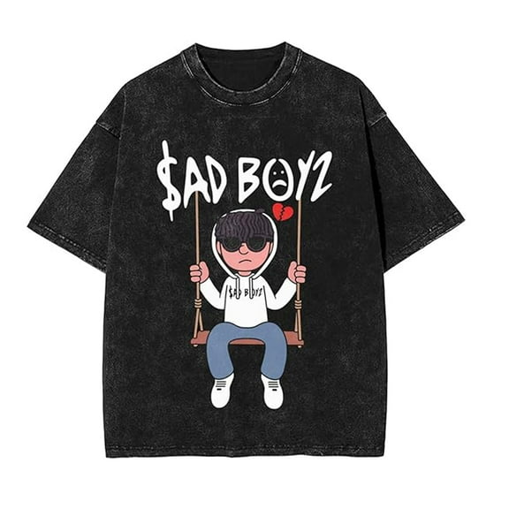 Junior H T Shirt Sad Boyz Casual 100%Cotton T-shirt For Men Women Short Sleeve Crewneck Tee Tops