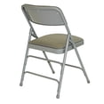 thumbnail image 3 of Chair - Rhino Fabric Padded Metal Folding w/Triple Brace Quad Hinge - Grey (4/Box), 3 of 3