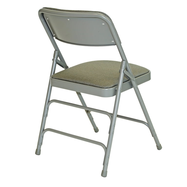 Titan Series Premium Triple-Braced Fabric Padded Metal Folding Chair - 2''  Cushion