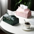 thumbnail image 5 of 2 Pieces Tissue Holder, Tissue Box, Leather Tissue Box, V Port Design (pink, Green), 5 of 5