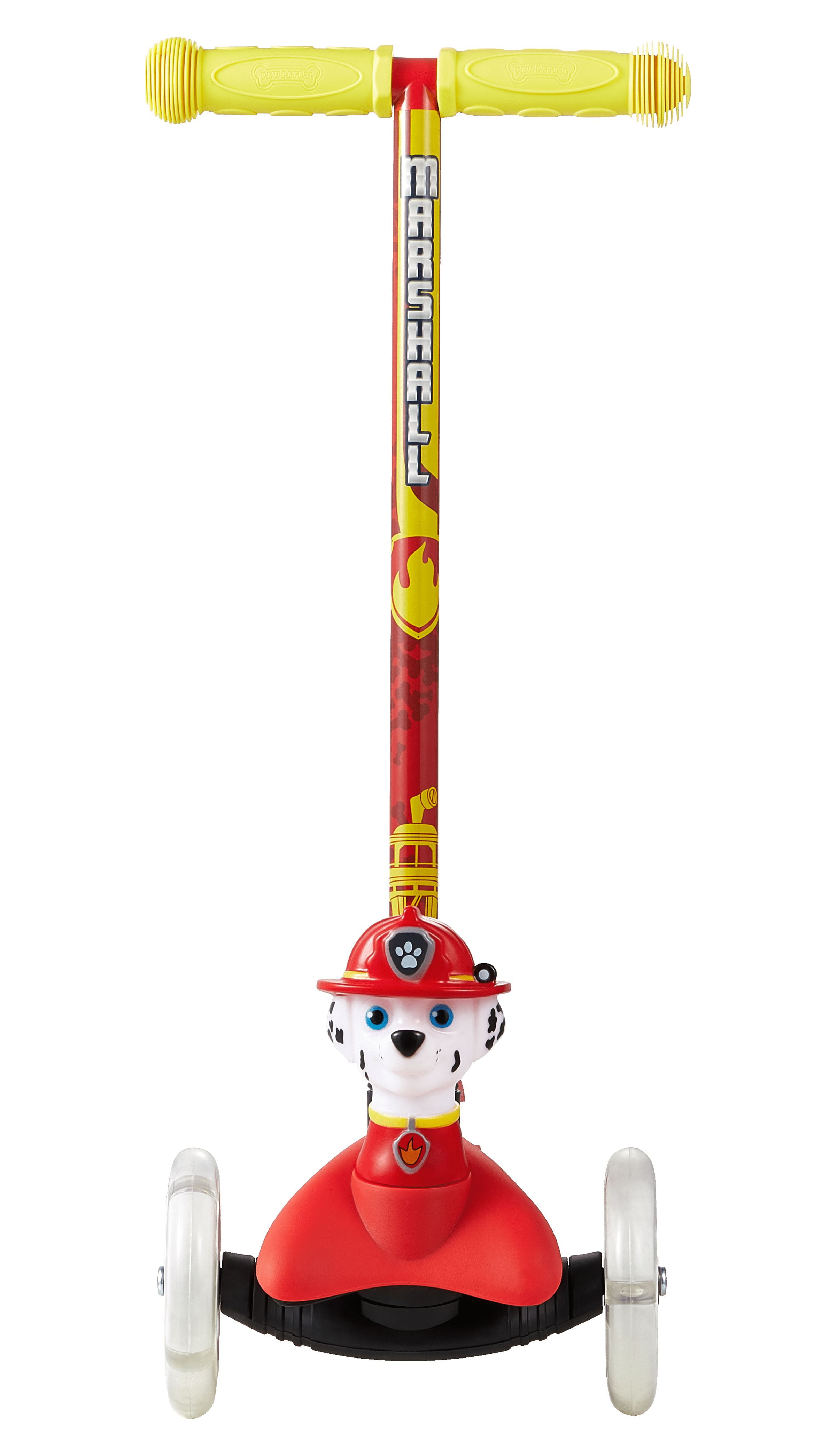 Paw Patrol Marshall Ride-N-Glide Buddies 3D Toddler Scooter, 3 Wheel Scooter for Kids Ages 3+, Red