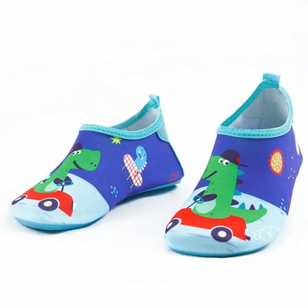 

TOWED22 Christmas Slippers For Kids Socks Outdoor Beach Children Swimming Water Cartoon Kids Diving Shoes Kids Animal Dry Quick Blue
