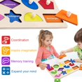 thumbnail image 4 of Puzles Montessori de juguete con forma de madera XUANYUQL para 1 a 3 años, 4 of 7