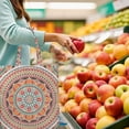 thumbnail image 5 of Sacred Symbolic Mandala Reusable Fabric Tote - Large Capacity Eco-Friendly Grocery Bag for Urban Commuters, 5 of 5
