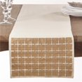 thumbnail image 1 of Saro Lifestyle 6011.GL1472B 14 x 72 in. Chemin de Table Rectangulaire Carré Cutwork - Or, 1 of 1