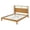 Natural N_N770P290498N, variant on Bed Frame Premium Rubber Wood Platform Bed Frame, King Bed Frame with Headboard Included, Mid Century Modern Bed With Natural Color,Platform Bed Frame