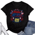 thumbnail image 3 of CONZONE 250Th Anniversary Womens Summer Tops Short Sleeve Letter Number Graphic Independence Day T-Shirts For Women Crew Neck Cozy 4Th Of July Womens T Shirts, 3 of 3