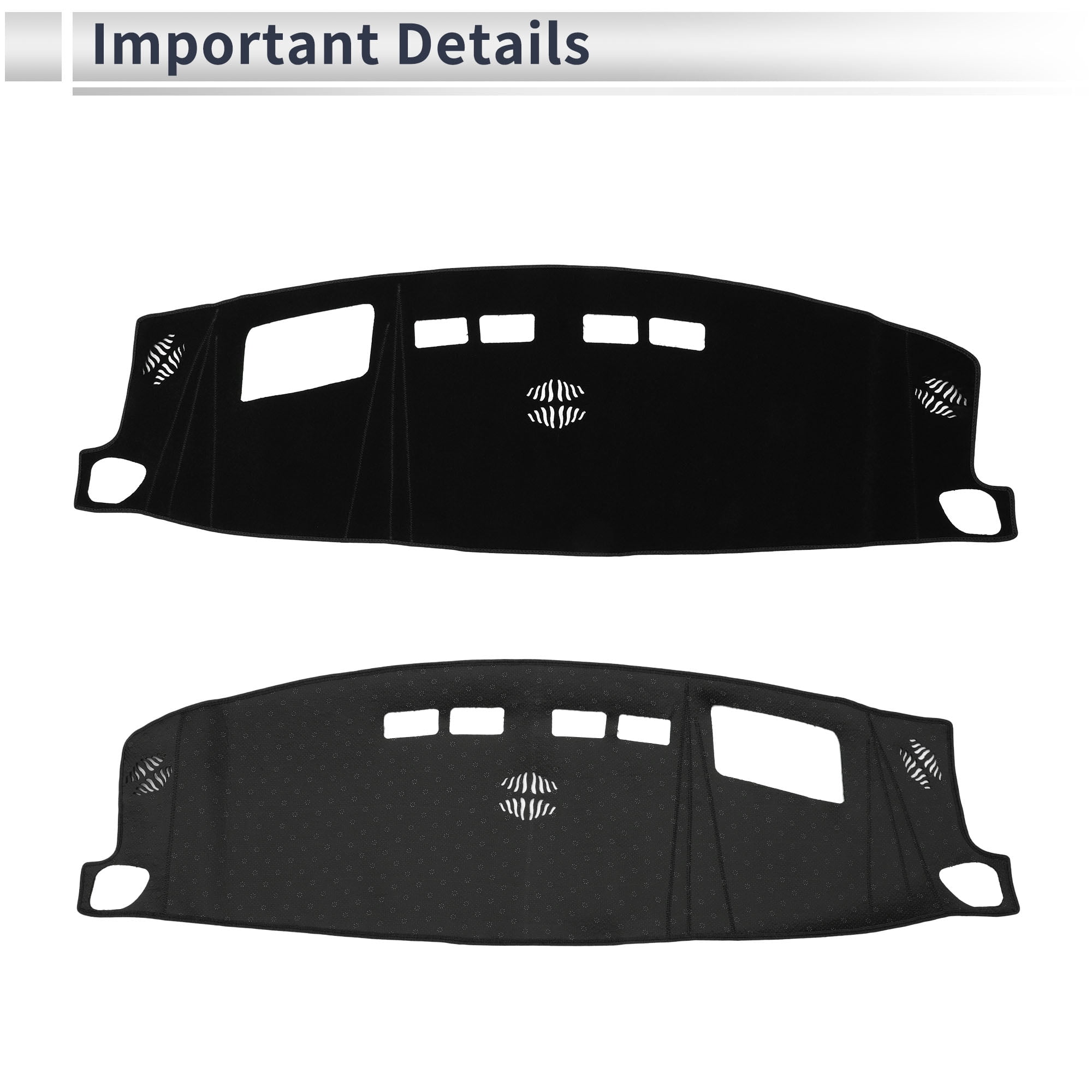 Unique Bargains Dashboard Cover for Chevrolet Suburban/for Chevrolet Tahoe/for GMC for Yukon 2021-2023 Non-Slip Dash Cover Mat Polyester Silicone Black