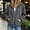 Gray, variant on Hueoook Zip Up Womens Hoodie Pullover Trendy Casual Fleece Hooded Sweatshirt Pockets Half-Zip Light Hoodie Tops Blue S