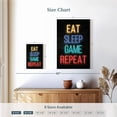 thumbnail image 4 of Elephant Stock Neon Eat Sleep Game Repeat Wall Art - Vertical Canvas Wall Art - Living Room Wall Decor - Hobbies And Lifestyle Canvas - Brown And Beige Decor - 8" x 12", 4 of 8