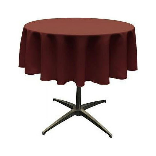 LA Linen TCpop58R-BurgundyP17 Polyester Poplin Tablecloth, Burgundy - 58 in. Round