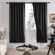 thumbnail image 1 of Cortinas Deconovo 100 % opacas de doble capa, bloquean luz y reducen ruido, ideales para ventanas, oficinas y estudios (2 paneles, 132x183 cm, negro), 1 of 7