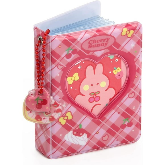 3 Inch Photocard Holder Binder Mini 40 Pockets Album Kpop Idol Card Collect Book Love Heart Hollow Picture Storage Case Card Holder