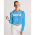 thumbnail image 2 of Glow up gear light blue Women's Cropped Hoodie, 2 of 8