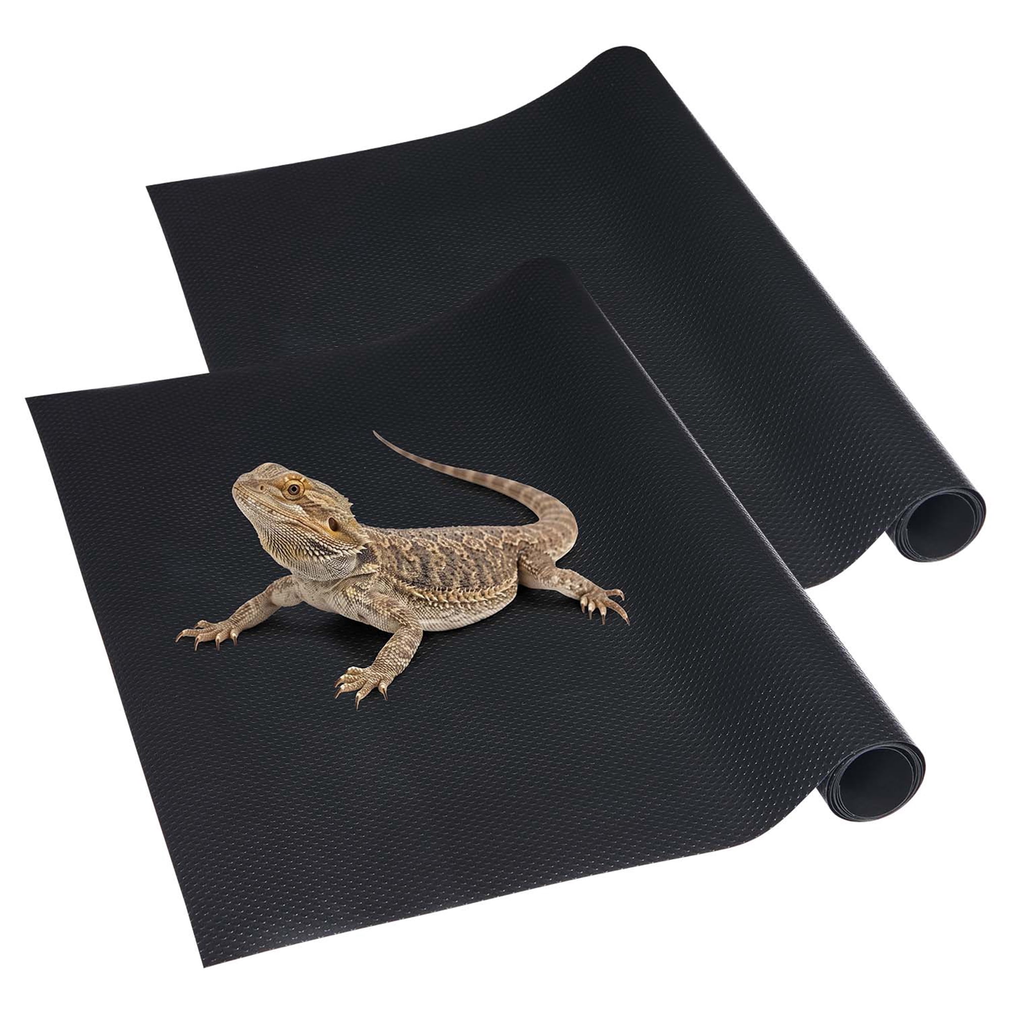 unipaws 2 Pcs Reptile Mat, Bearded Dragon Tank Accessories, Substrate Liner