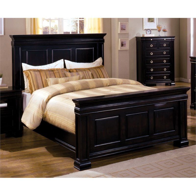 Furniture of America Conway Solid Wood King Panel Bed in Espresso