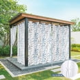 thumbnail image 6 of Outdoor Curtains for Patio Waterproof, Blue Grey Botanical Outdoor Privacy Panels Grommet, Spring Floral Summer Farmhouse Blackout Outside Curtains for Porch/Cabana/Pergola/Gazebo 54"x95", 1 Panel, 6 of 8